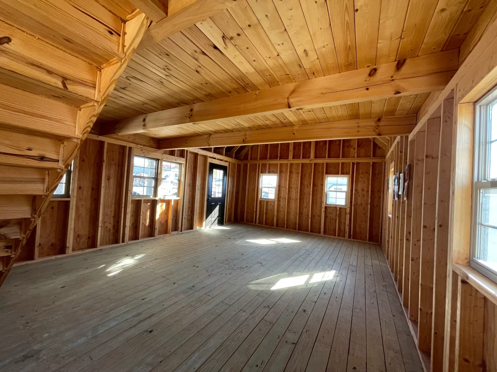 two story cabin base floor