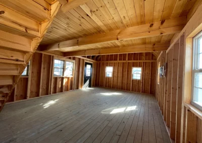 two story cabin base floor