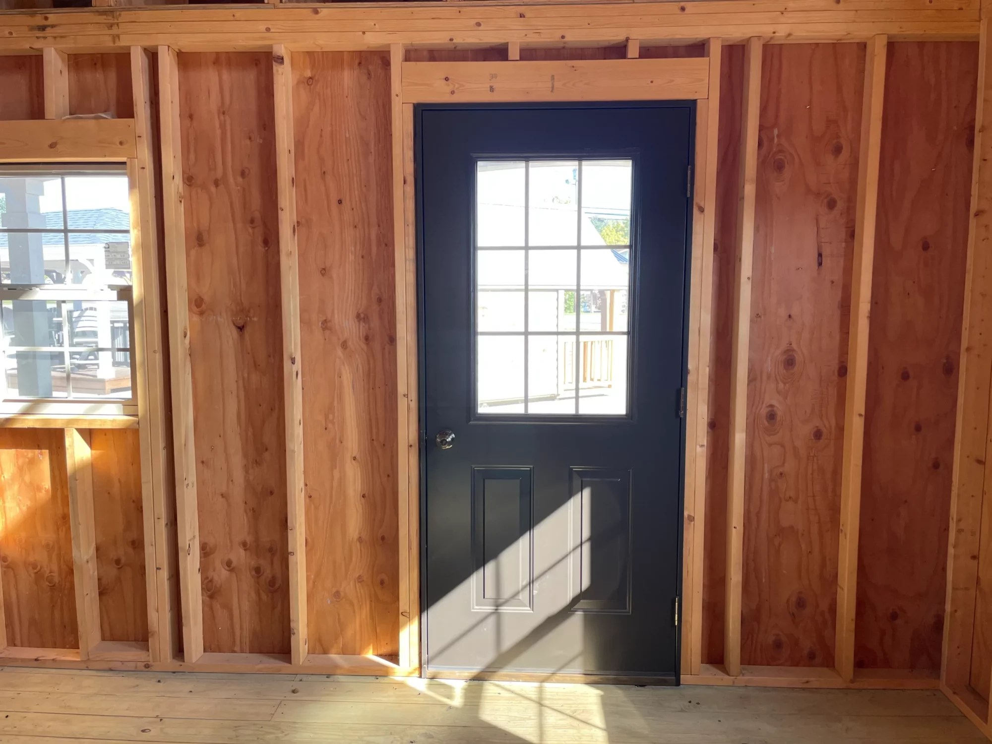 two story cabin interior door