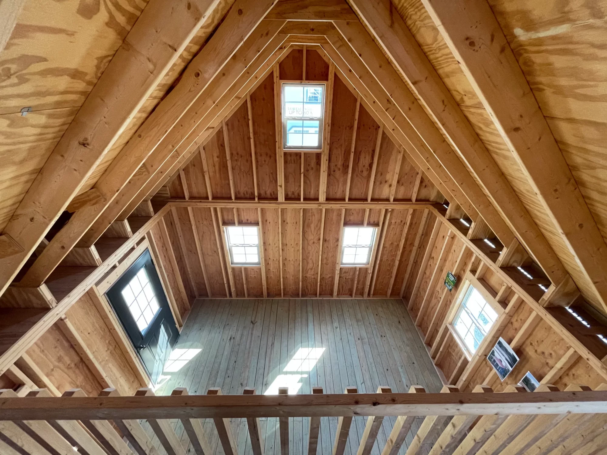 two story cabin upstairs view