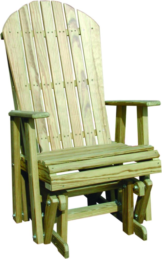 Wood Adirondack Glider 