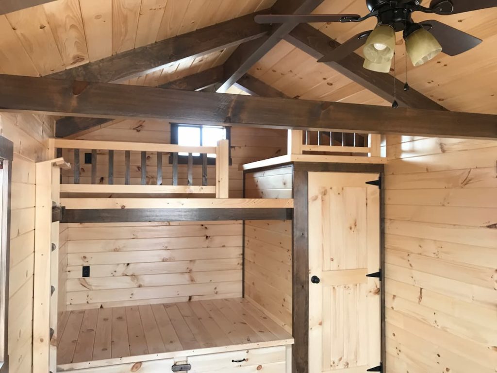 log cabin interior