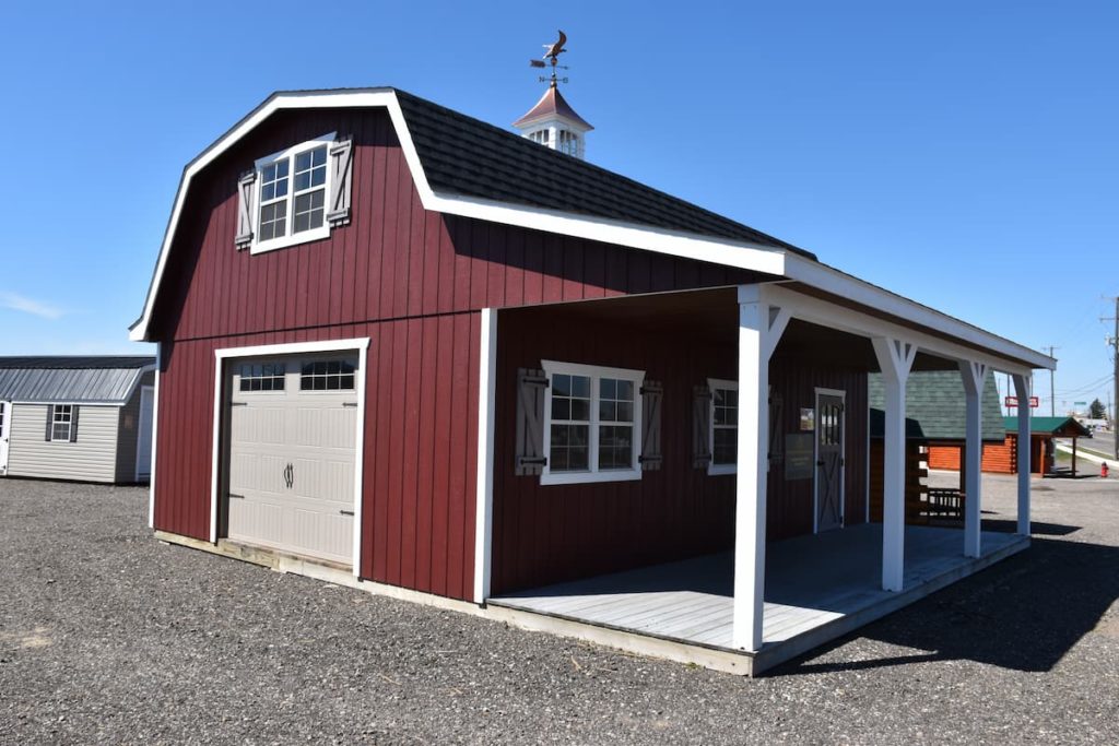 two story storage barn