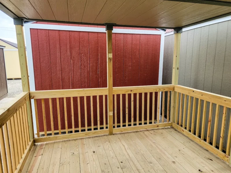 wooden porch shed