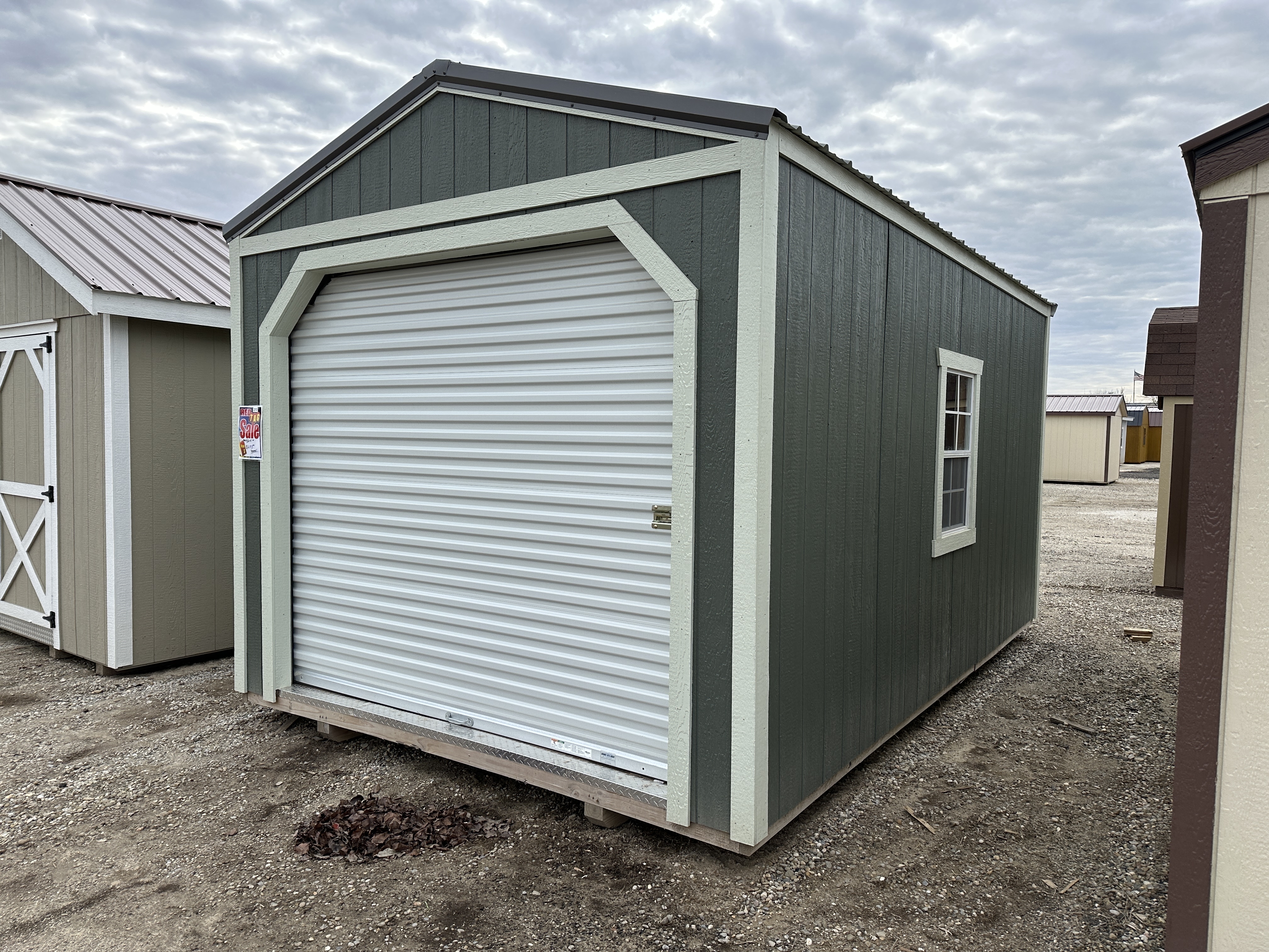 utility storage sheds with garage door