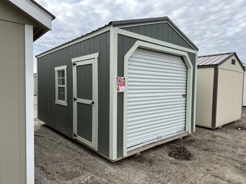 utility storage sheds with rollup door