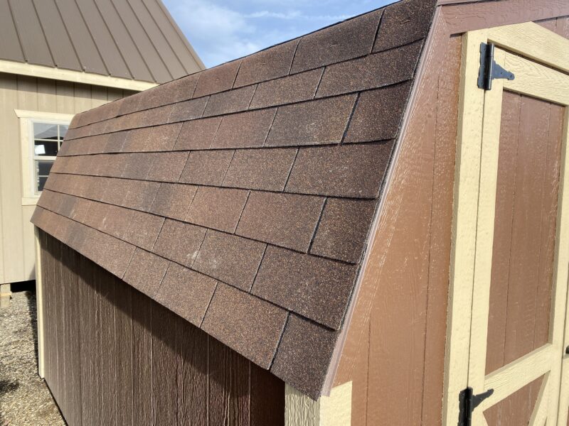 vented shed with shingle roof