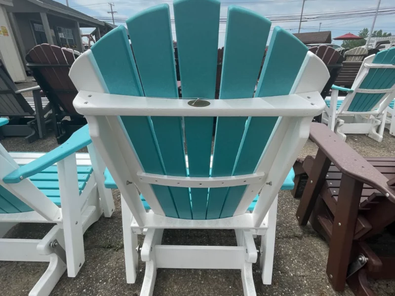 blue and white outdoor chair