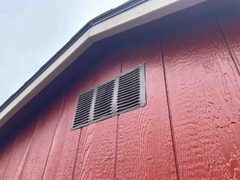 gable shed with vent