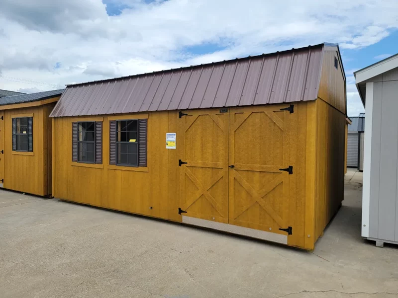 hartville outdoor products stained shed