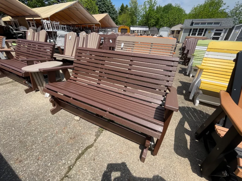 hop outdoor furniture brown glider chair