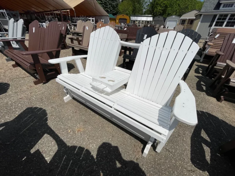 outdoor adjustable glider chair white