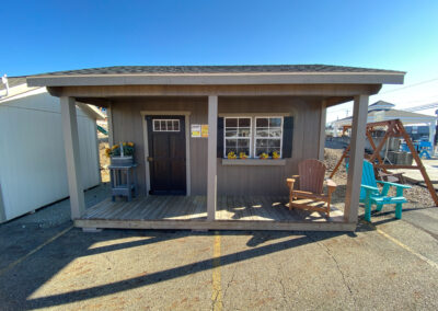 prefab cabin with porch