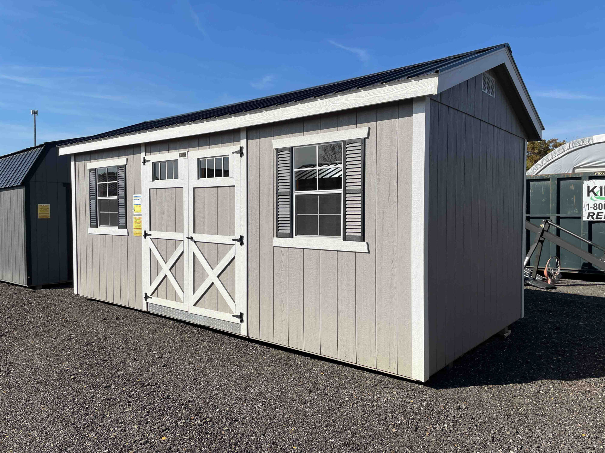 prefab painted shed