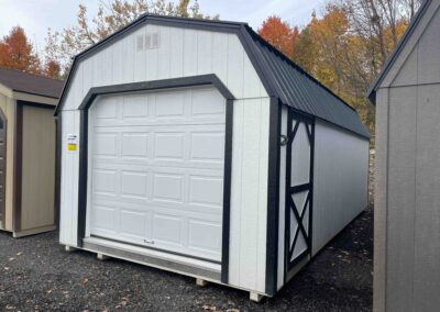 shed with garage doors