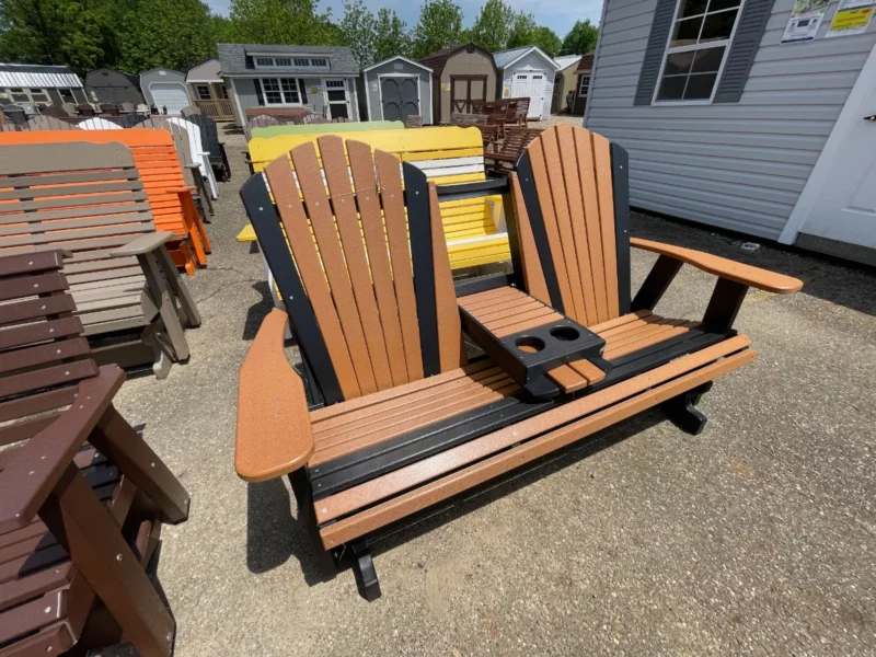 wooden glider chair set