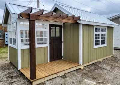 backyard sheds with porches