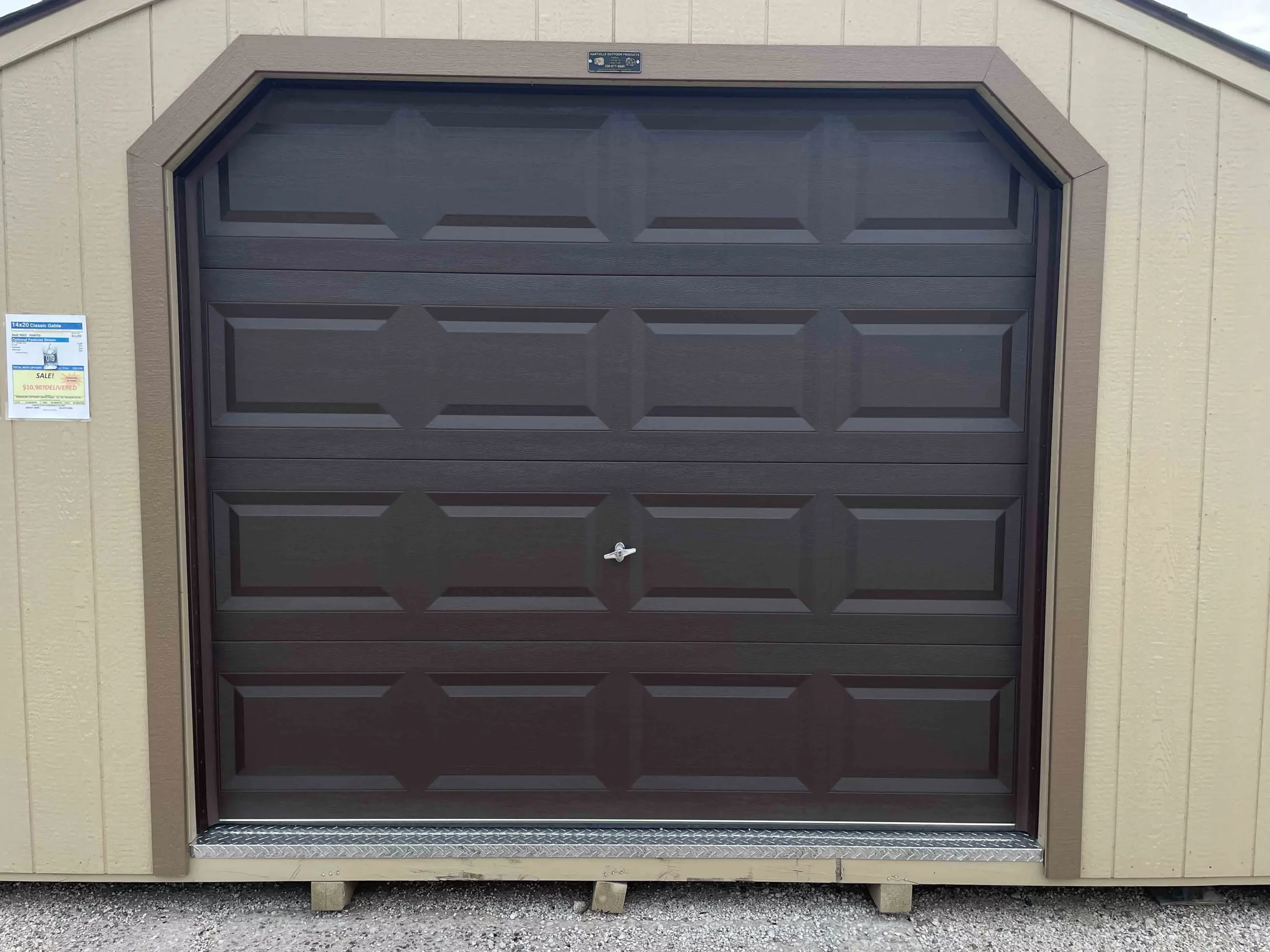 14x20 shed with garage door