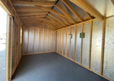 shed with techshield insulated walls