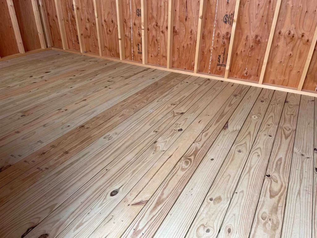 wooden floors for shed