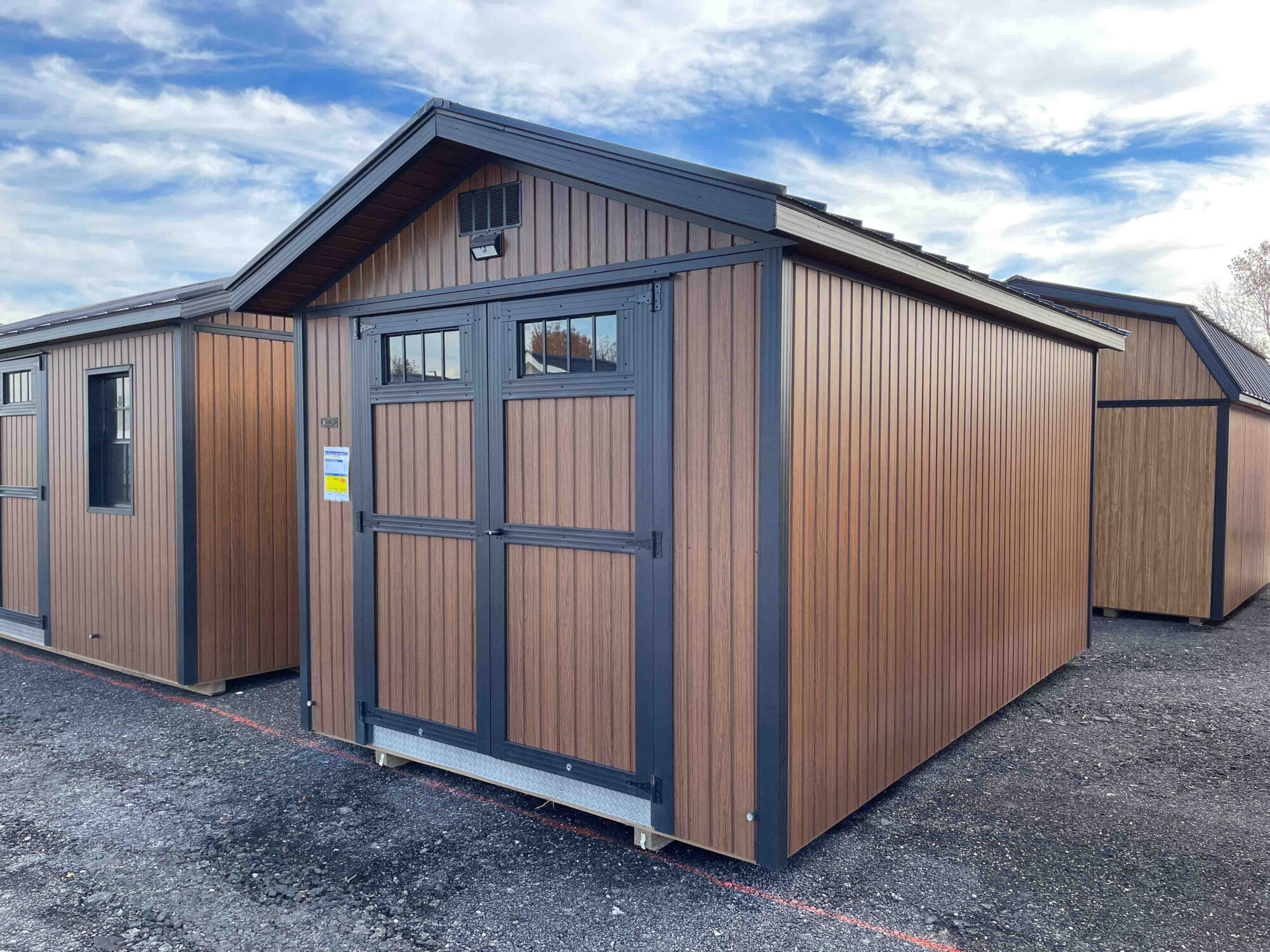 10x12 wood metal storage shed