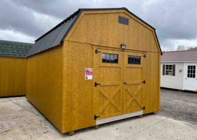 12x20 shed with double door and transom windows