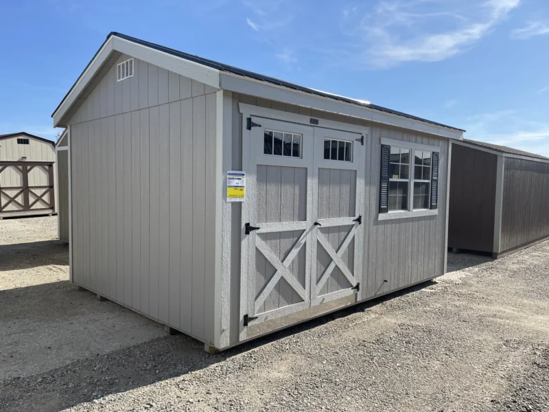 cheap wooden shed with barn doors