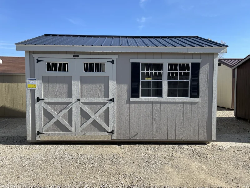 cheap wooden shed with double doors