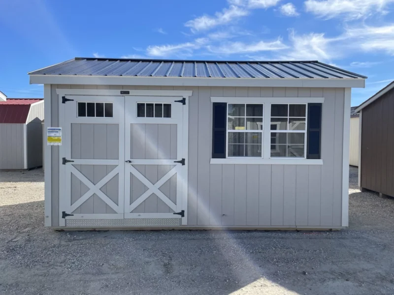 cheap wooden shed with gable