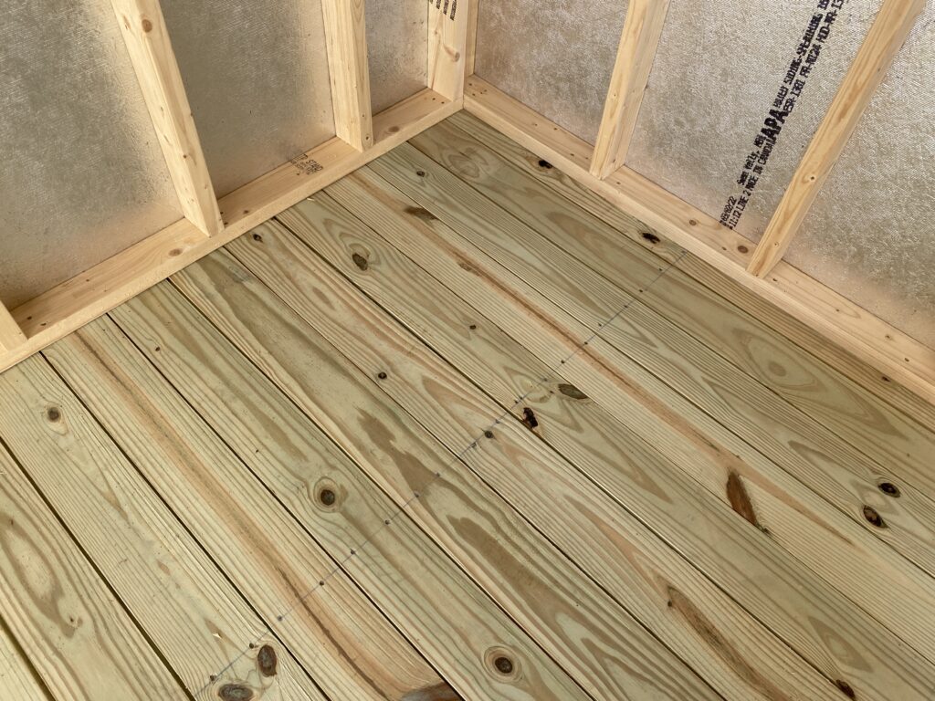 12x16 wood shed flooring
