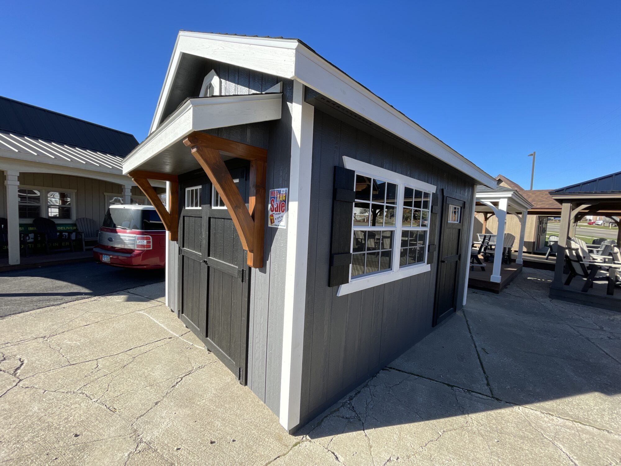10x14 Wood Storage Shed Hartville Outdoor Products