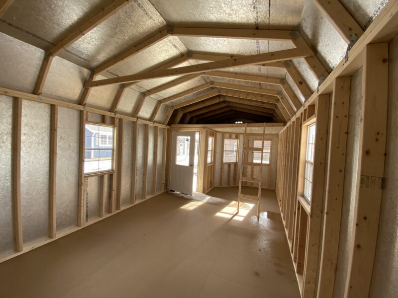 12x28 shed interior