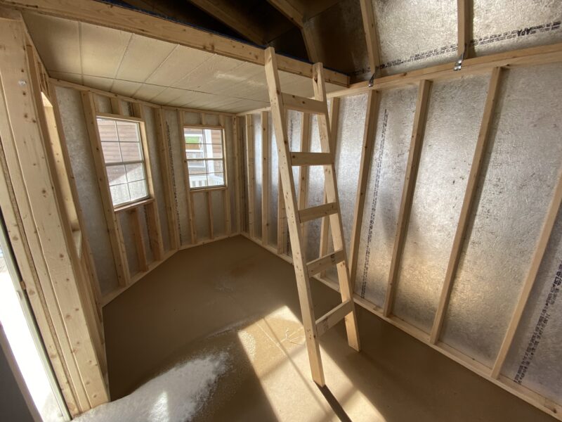 12x28 shed lodging ladder