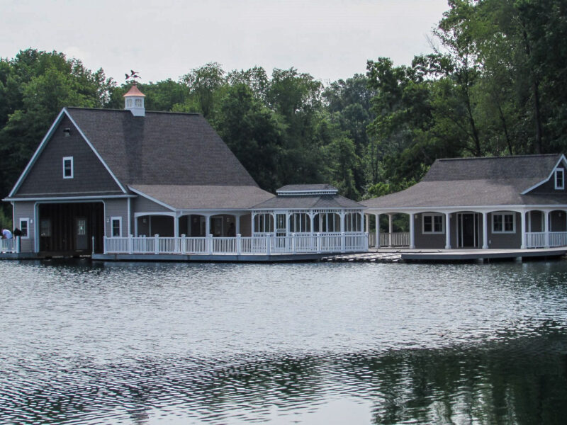 two story boat house shed