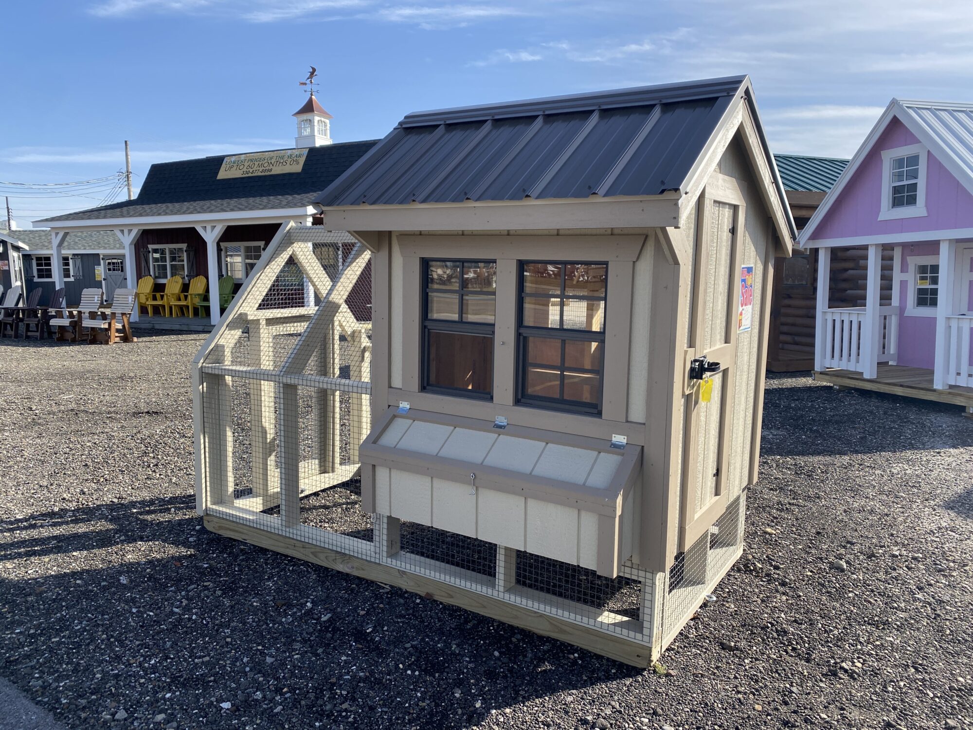 4x4 Chicken Coop with Run Hartville Outdoor Products