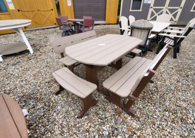 dining table with benches