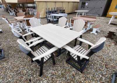 square outdoor dining table for 6 for sale