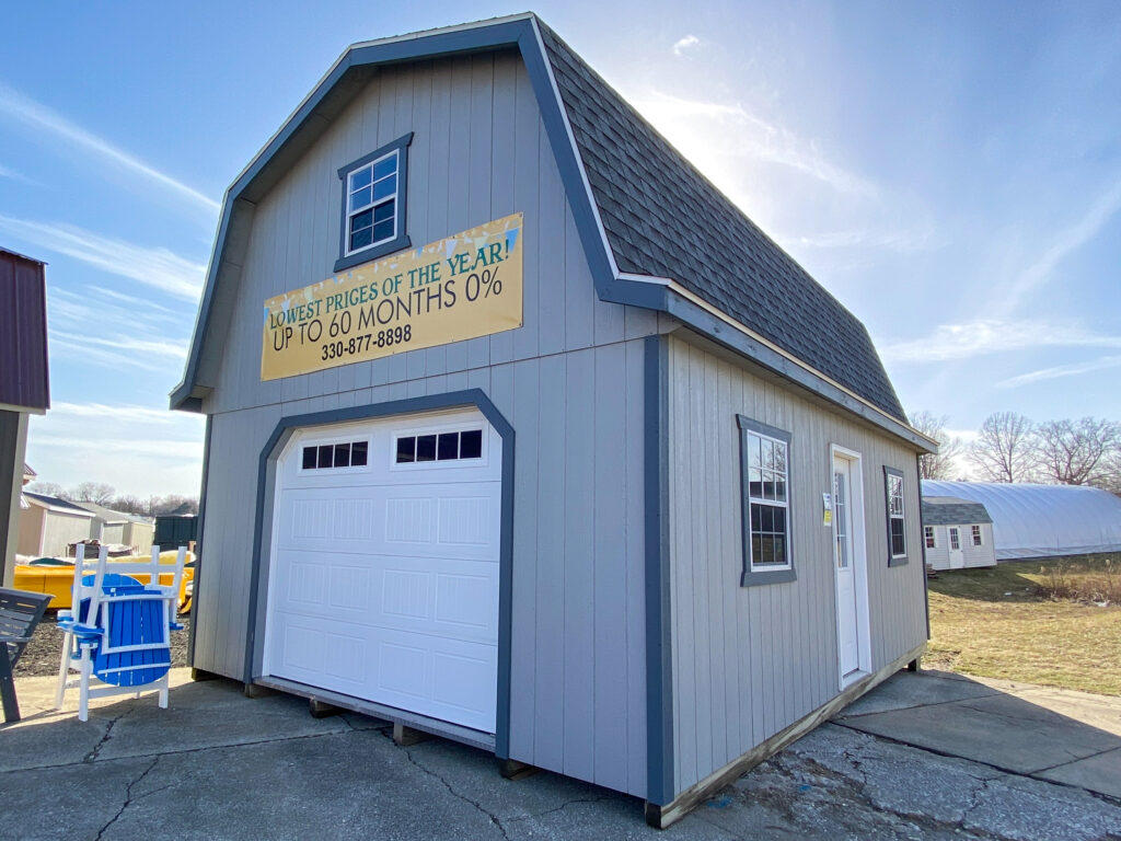 two story lofted garage