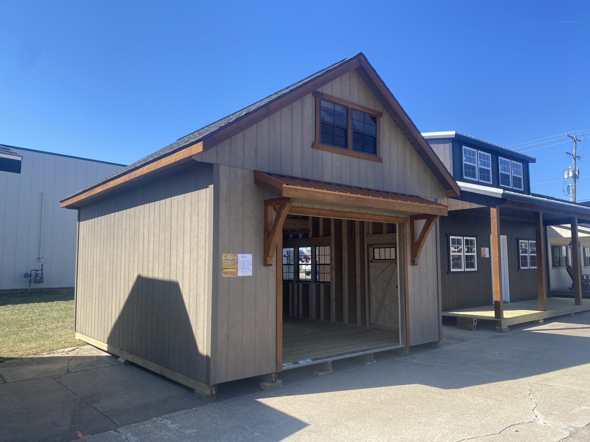 garden shed with porch