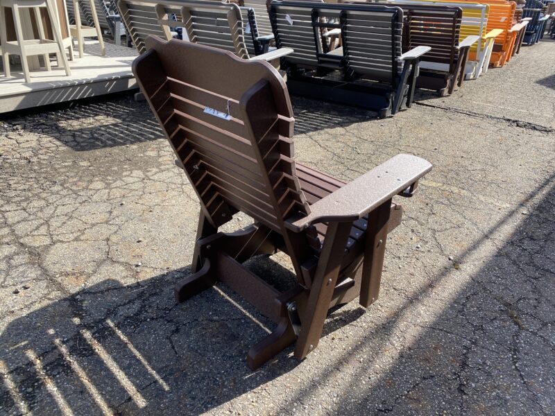 outdoor wood glider chair
