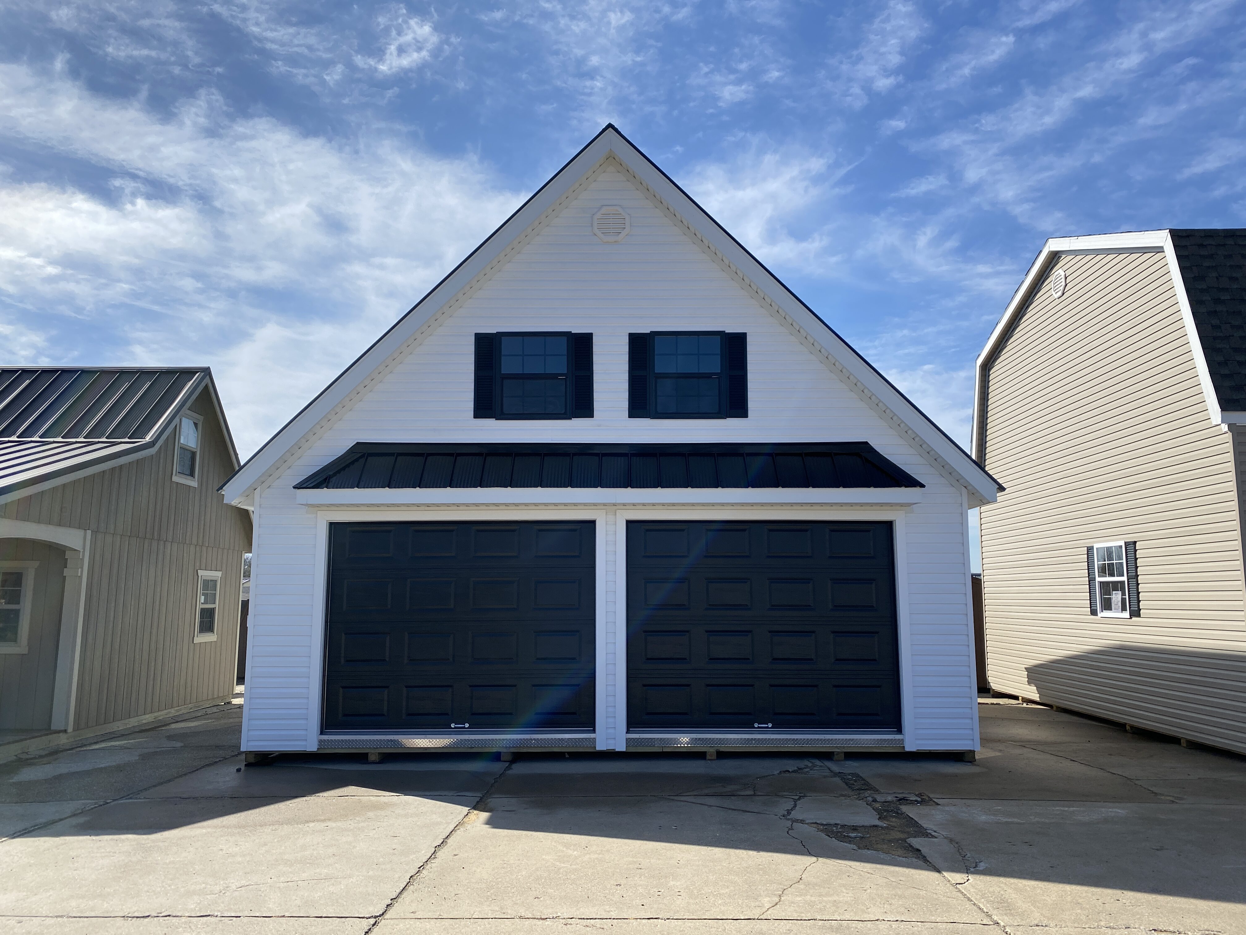 two car garage with two stories