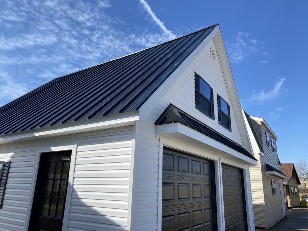 two car garage with two story