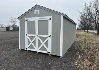 wooden shed with gable