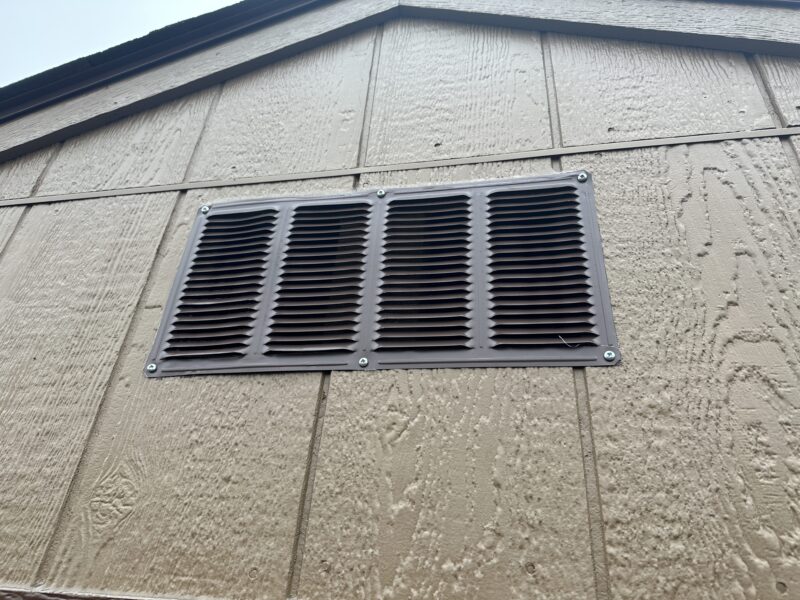 12x20 shed with vent