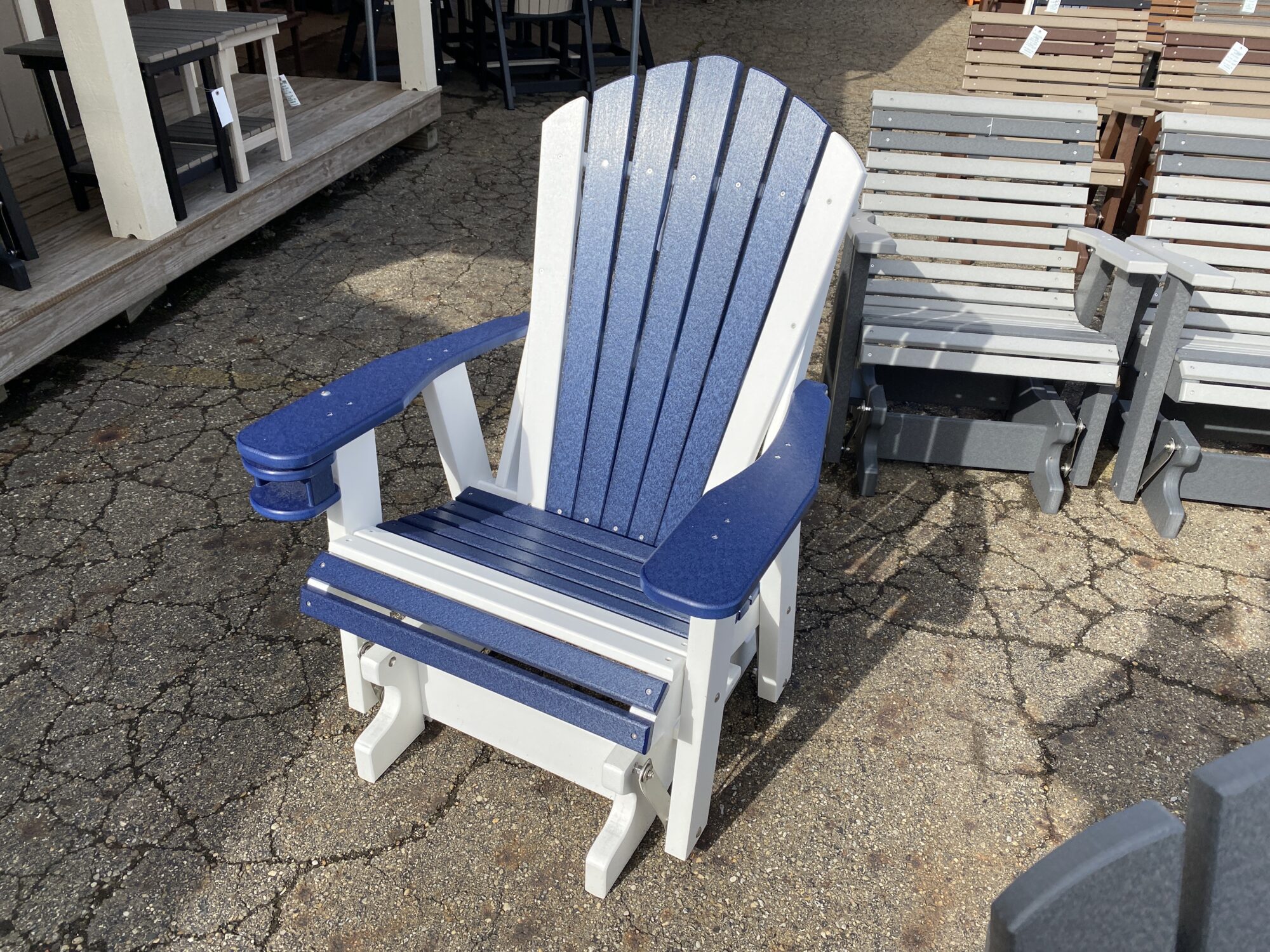 adirondack glider chairs with cup holder