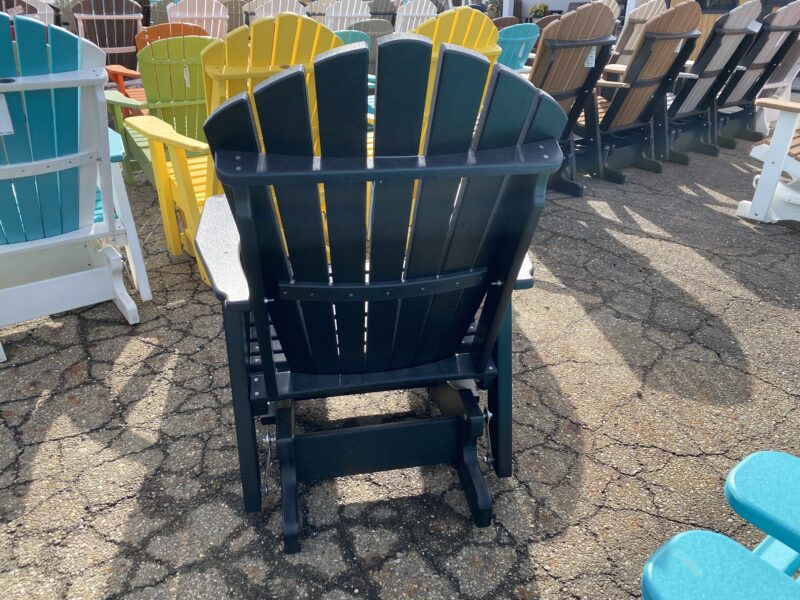 2' Adirondack Black Glider Chair Hartville Outdoor Products