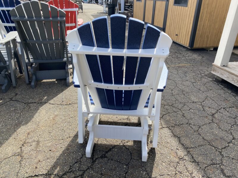 blue amish glider chair