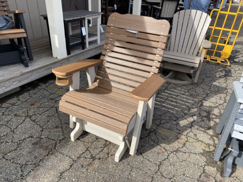 brown glider rocking chair