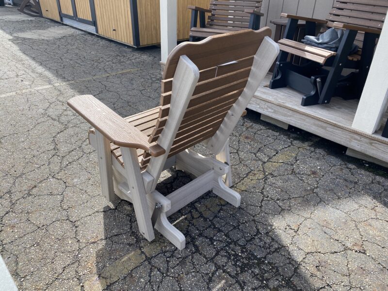 brown outdoor glider rocking chair