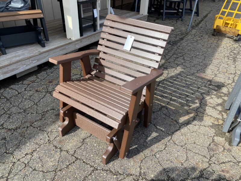 brown poly glider chairs